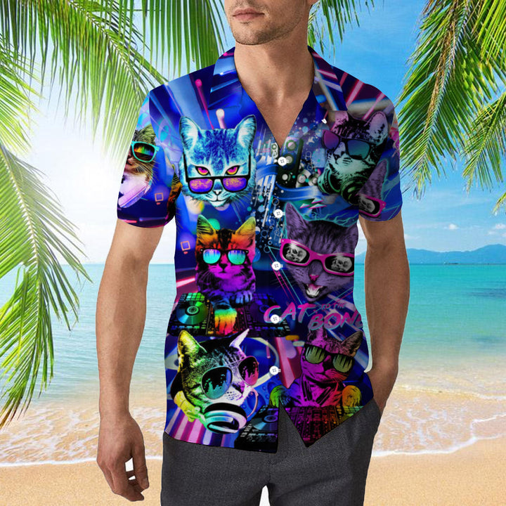 Cool Cats Play DJ Music Hawaiian Shirt | For Men & Women | HW2109-BehighStyle