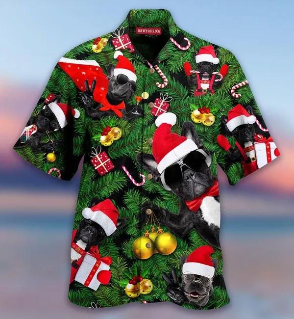 Cool Christmas French Bulldog Aloha Hawaiian Shirt | For Men & Women | HW561-BehighStyle