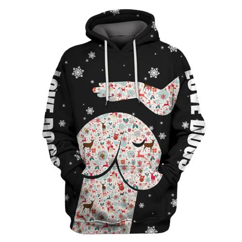 Cool Dog Cute Love Christmas 3D All Over Print | Adult | HP2641