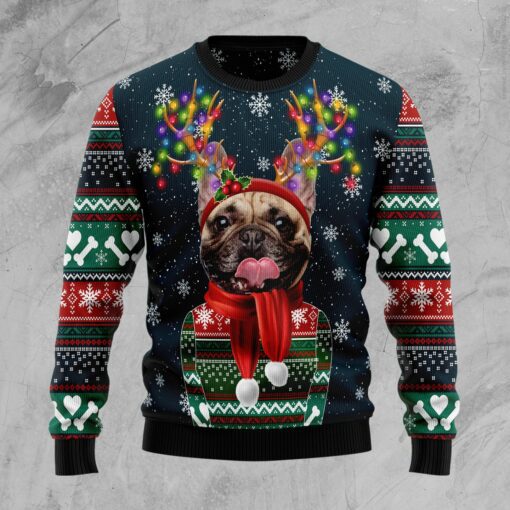 Cool French Bulldog Ugly Christmas Sweater | Adult | US1721