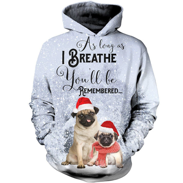 Cool Pug Dog As Long As Christmas3D All Over Print | Adult | HP2640