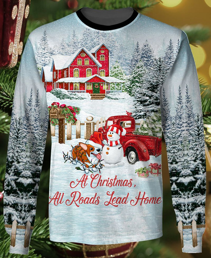 Corgi Beautiful Christmas 3D All Over Print | For Men & Women | Adult | HP2013-BehighStyle