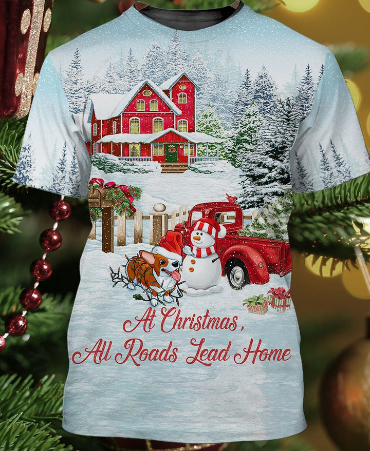 Corgi Beautiful Christmas 3D All Over Print | For Men & Women | Adult | HP2013-BehighStyle