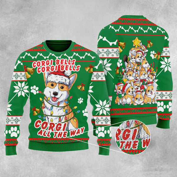 Corgi Dog Bells Christmas Ugly Christmas Sweater | Adult | US1646