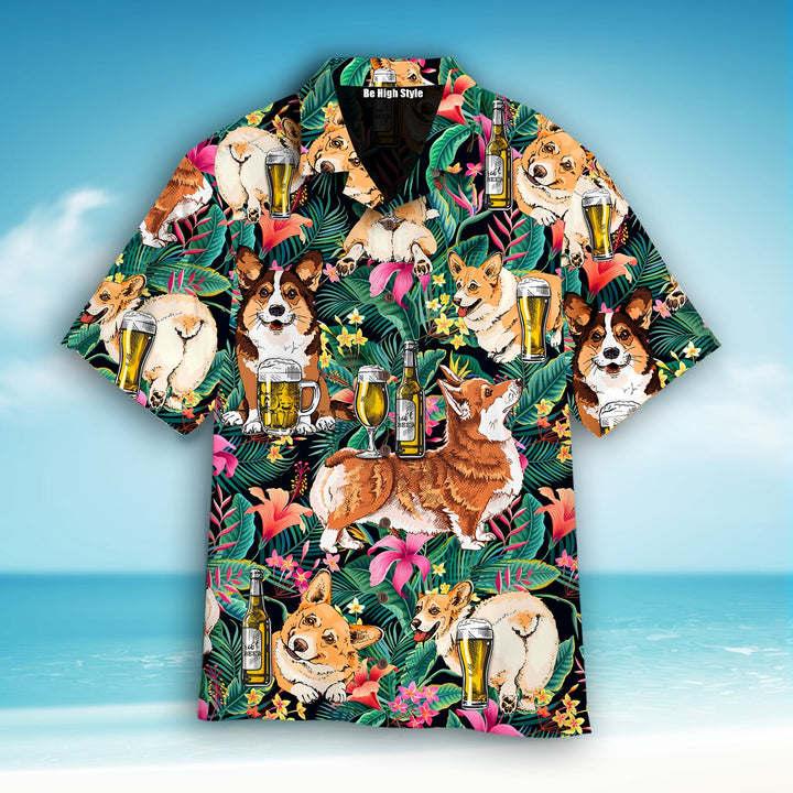 Corgi Dog Drink Beer Hawaiian Shirt | For Men & Women | HW990-BehighStyle