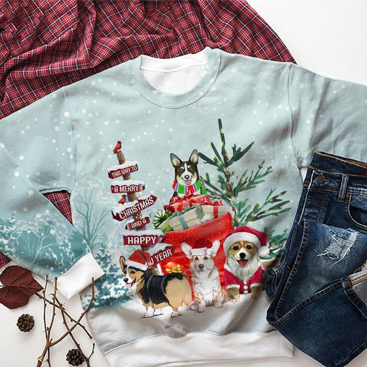 Corgi Lovely Christmas 3D All Over Print | For Men & Women | Adult | HP1983-BehighStyle