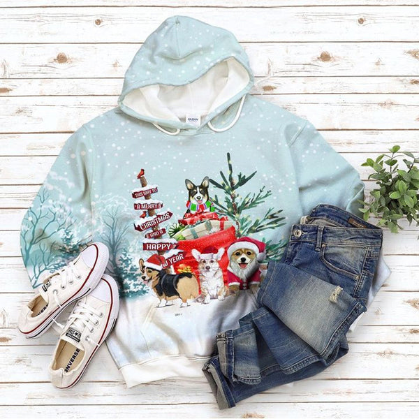 Corgi Lovely Christmas 3D All Over Print | For Men & Women | Adult | HP1983-BehighStyle