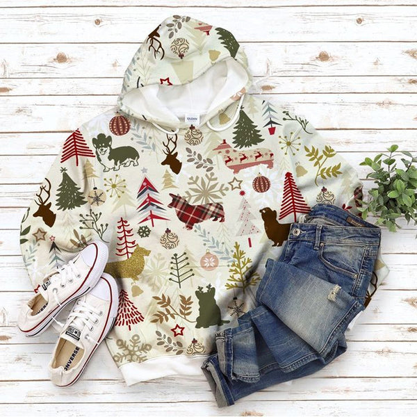 Corgi Vintage Colours Christmas 3D All Over Print | For Men & Women | Adult | HP1982-BehighStyle