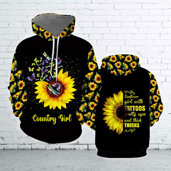 Country Girl Sunflower Girl 3D All Over Print | Adult | HP1059