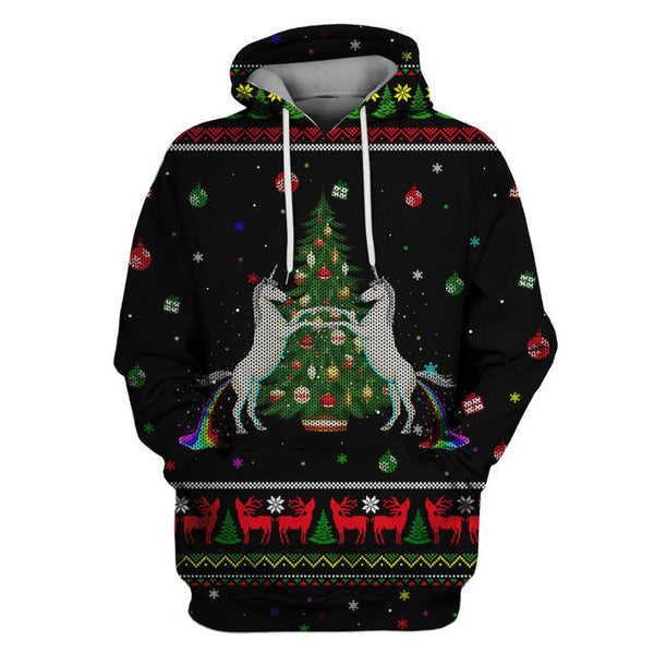Couple Unicorn At Christmas 3D All Over Print | For Men & Women | Adult | HP1899-BehighStyle