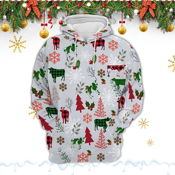 Cow Christmas Time 3D All Over Print | For Men & Women | Adult | HP1953-BehighStyle