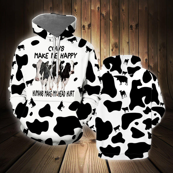 Cow Make Me Happy 3D All Over Print | Adult | HP1256