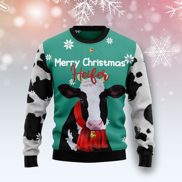 Cow Merry Christmas Heifer Ugly Christmas Sweater | Adult | US1831