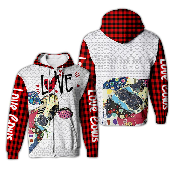 Cow Scottish Christmas Pattern 3D All Over Print | For Men & Women | Adult | HP1955-BehighStyle