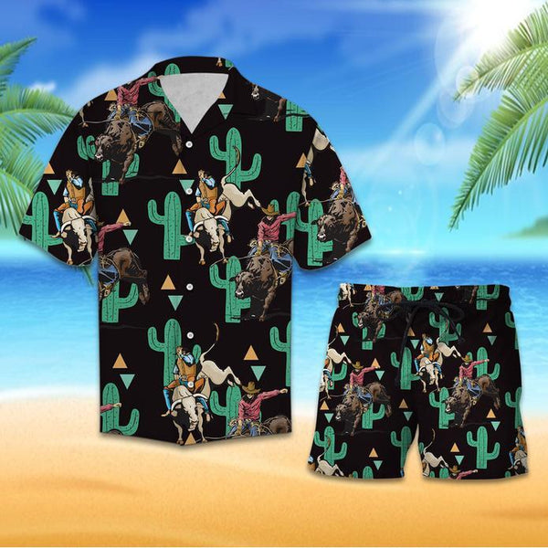 Cowboy Cactus Hawaiian Shirt Set | For Men & Women | HS117-BehighStyle