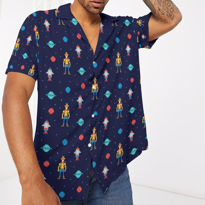 Cowboy In Space Hawaiian Shirt | For Men & Women | HW1547-BehighStyle