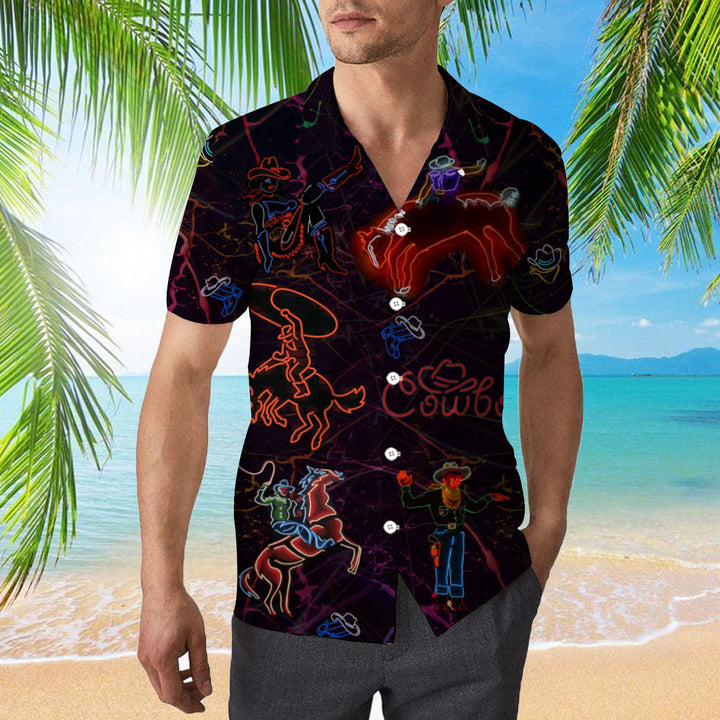 Cowboy Neon Love Life Hawaiian Shirt | For Men & Women | HW1937-BehighStyle