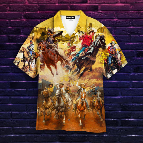 Cowboy Real Men Ride Horses Aloha Hawaiian Shirt | For Men & Women | HW695-BehighStyle