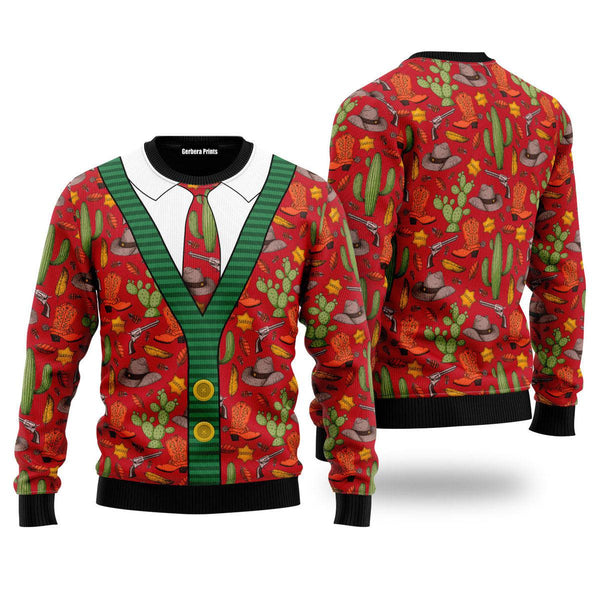 Cowboy Ugly Christmas Sweater Ugly Christmas Sweater | For Men & Women | UH1523