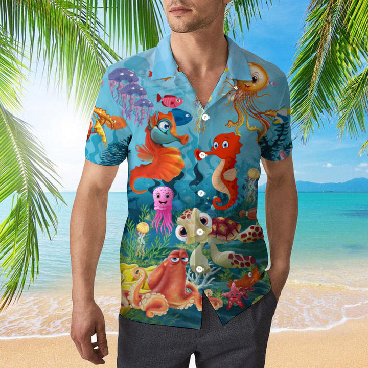 Crazy Funny Under The Ocean Life Hawaiian Shirt | For Men & Women | HW1936-BehighStyle