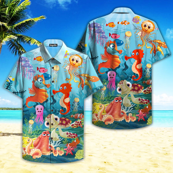 Crazy Funny Under The Ocean Life Hawaiian Shirt | For Men & Women | HW1936-BehighStyle