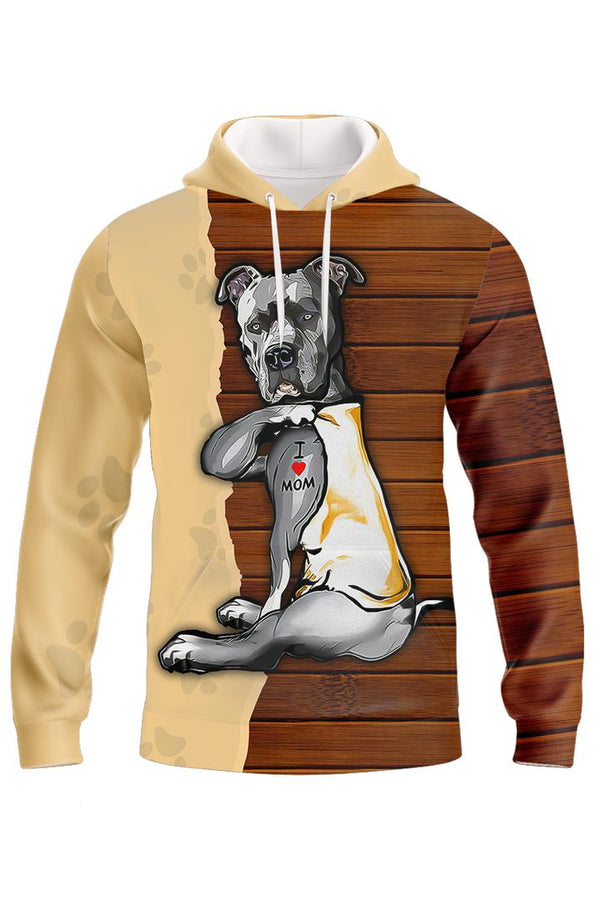 Crazy Pitbull Mom 3D All Over Print | For Men & Women | Adult | HP1070-BehighStyle