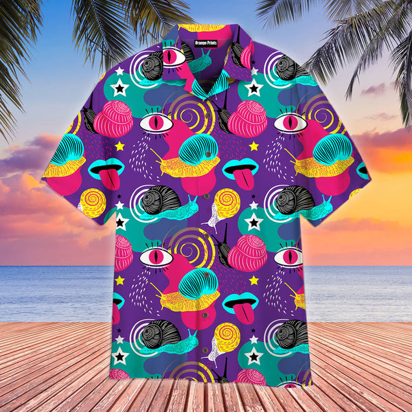 Crazy Snails Colorful Hawaiian Shirt | For Men & Women | HW1938-BehighStyle