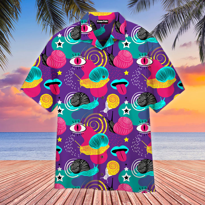 Crazy Snails Colorful Hawaiian Shirt | For Men & Women | HW1938-BehighStyle