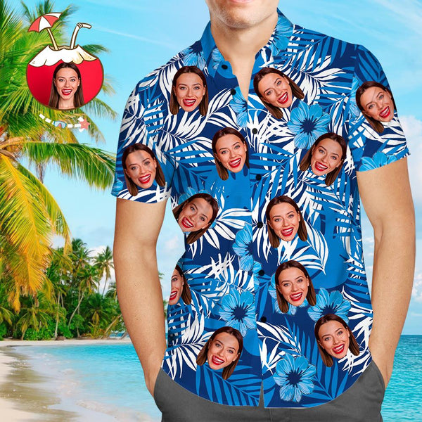 Custom Face Beach Custom Photo Hawaiian Shirt | P310