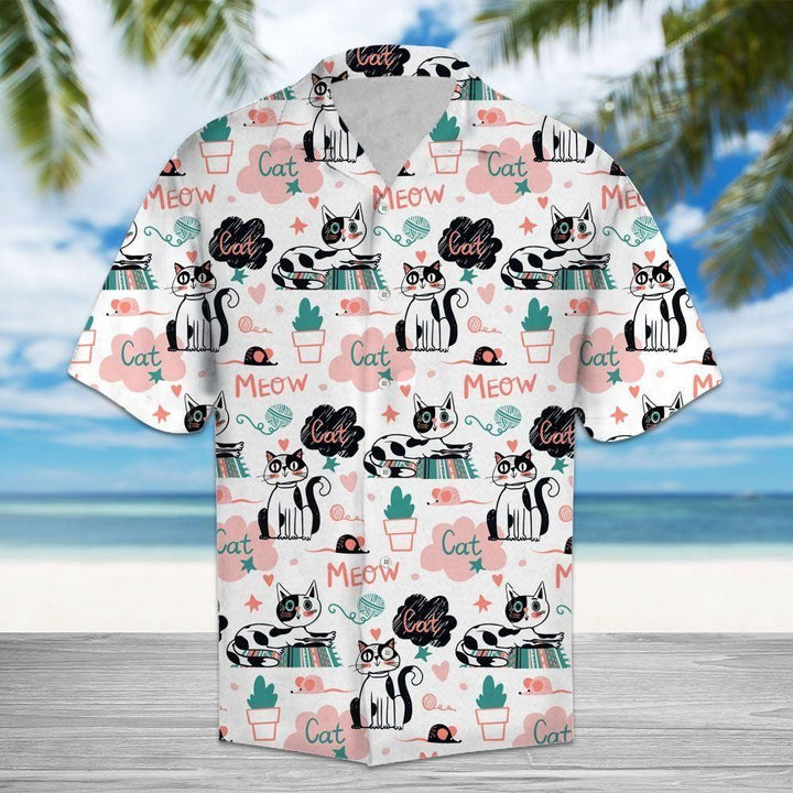 Cute Cat Multicolor Amazing Design Hawaiian Shirt | For Men & Women | HW1372-BehighStyle