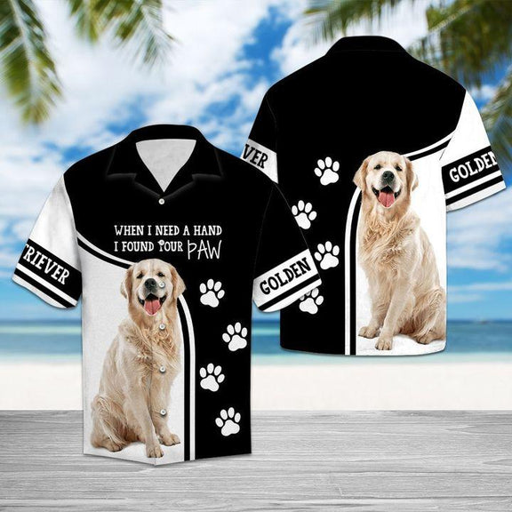 Cute Dog Golden Retriever Aloha Hawaiian Shirt | For Men & Women | HW1282-BehighStyle