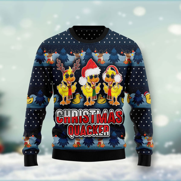 Cute Duck Quacker Ugly Christmas Sweater 3D All Over Print | Adult | HP2535