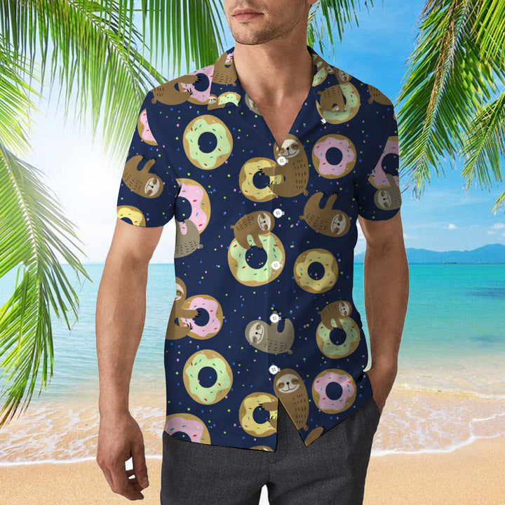 Cute Sloth With Sweet Donuts Hawaiian Shirt | For Men & Women | HW1931-BehighStyle