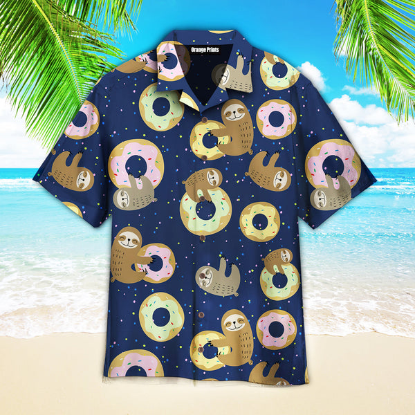 Cute Sloth With Sweet Donuts Hawaiian Shirt | For Men & Women | HW1931-BehighStyle