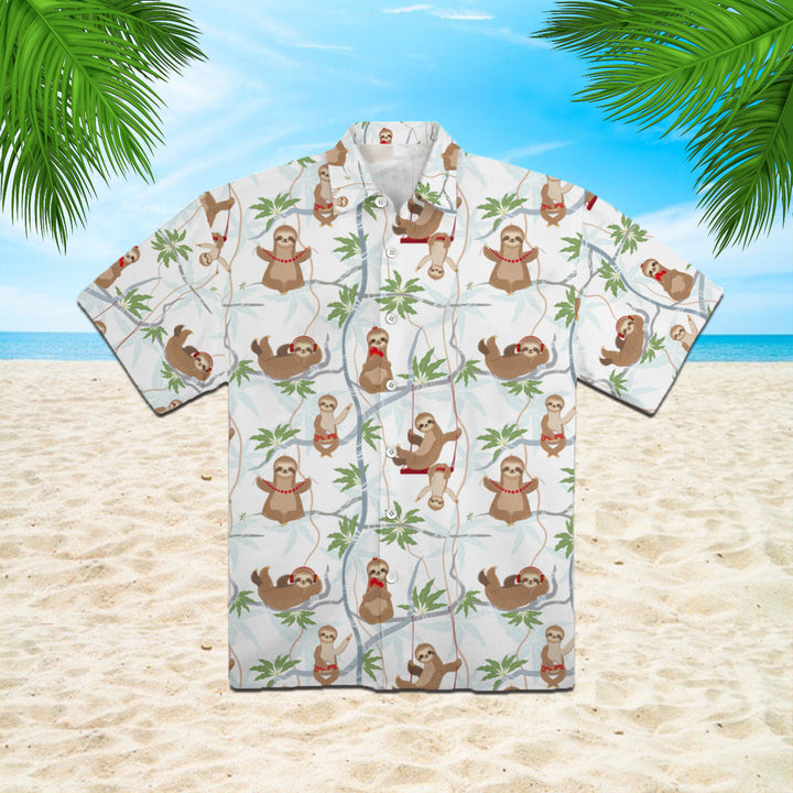 Cute Sloths Having Fun On The Trees Hawaiian Shirt | For Men & Women | HW800-BehighStyle