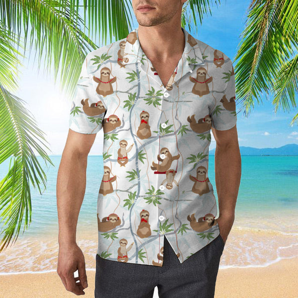 Cute Sloths Having Fun On The Trees Hawaiian Shirt | For Men & Women | HW800-BehighStyle