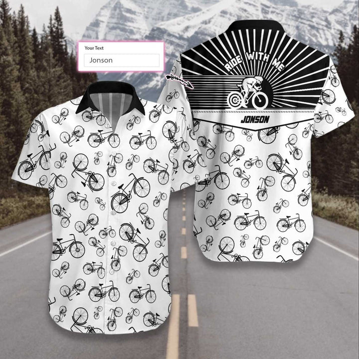 Cycling Ride With Me Custom Name Hawaiian Shirt | For Men & Women | HN612-BehighStyle