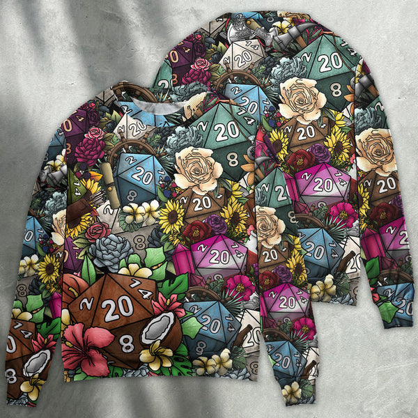 D20 Loves Flowers Hippie Beautiful 3D All Over Print | Adult | HP3060