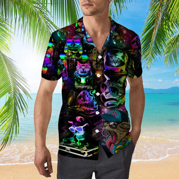 DJ Disco Cats Hawaiian Shirt | For Men & Women | HW2105-BehighStyle