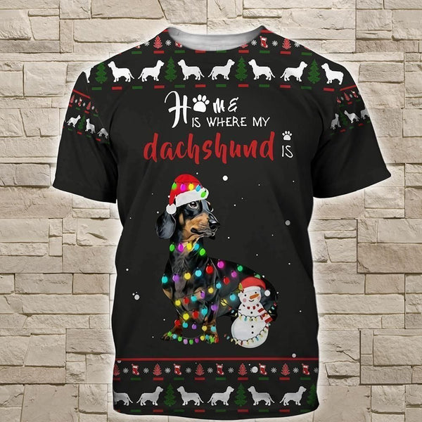 Dachshund Christmas 3D All Over Print | For Men & Women | Adult | HP1999-BehighStyle