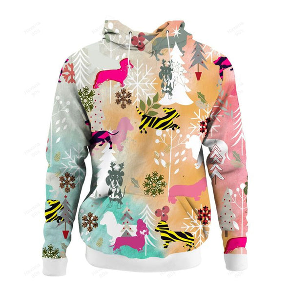 Dachshund Colorful Christmas 3D All Over Print | For Men & Women | Adult | HP1960-BehighStyle