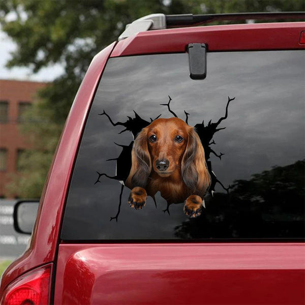 Dachshund Dog Car Decal Sticker | Waterproof | PVC Vinyl | CCS1451-BehighStyle