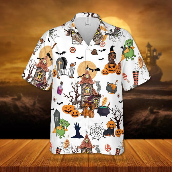 Dachshund Dog Halloween Hawaiian Shirt | HW2874