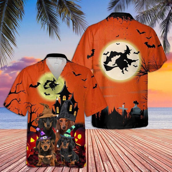 Dachshund Dog Halloween Hawaiian Shirt | HW2882