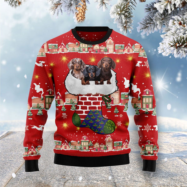 Dachshund Dog Light Up Ugly Christmas Sweater | Adult | US1776