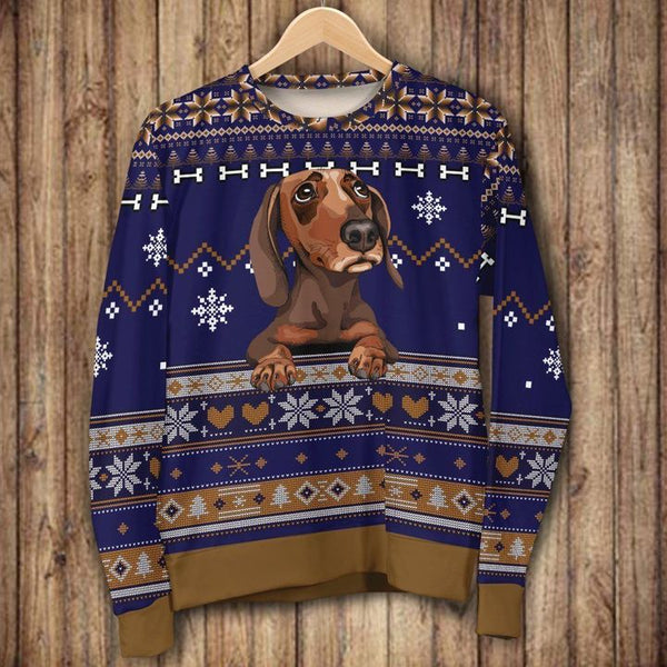 Dachshund Dog Ugly Christmas Sweater | Adult | US2083