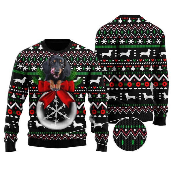 Dachshund Dog Ugly Christmas Sweater | Adult | US2244