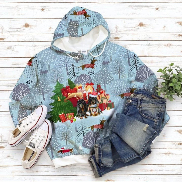 Dachshund Forest Christmas 3D All Over Print | For Men & Women | Adult | HP1971-BehighStyle