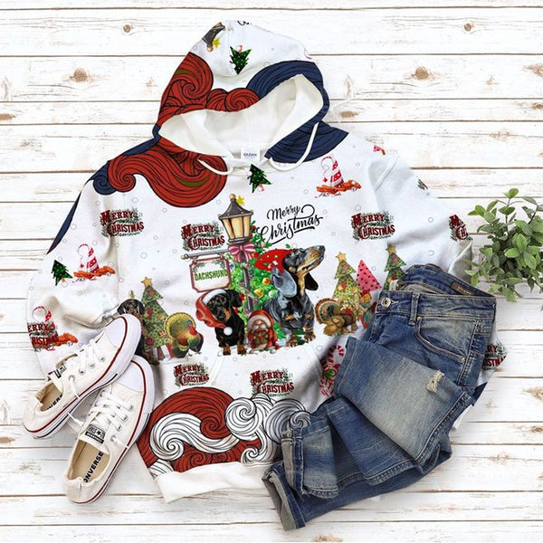 Dachshund Merry Christmas Time 3D All Over Print | For Men & Women | Adult | HP1952-BehighStyle