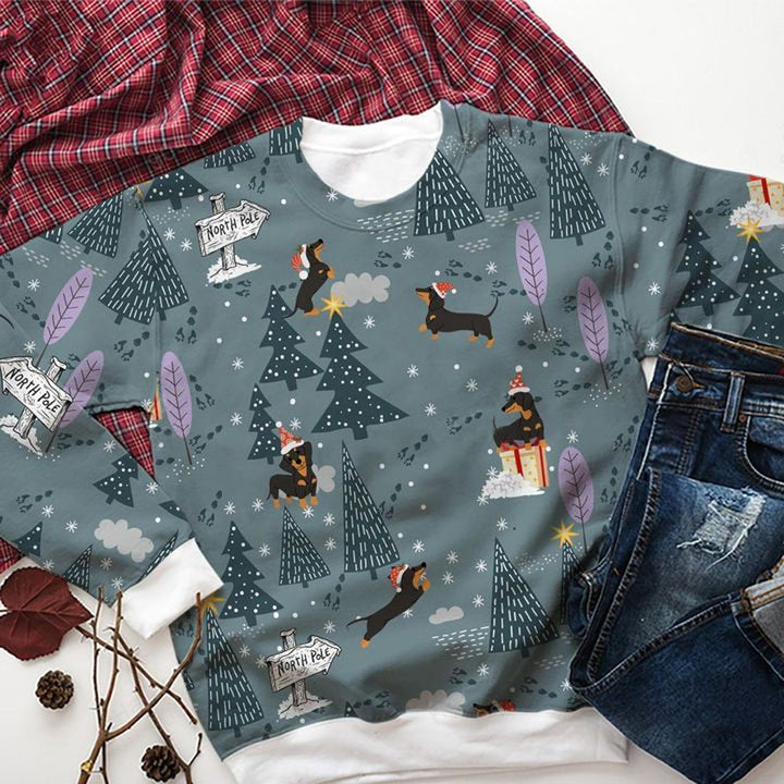 Dachshund Race Christmas 3D All Over Print | For Men & Women | Adult | HP1961-BehighStyle